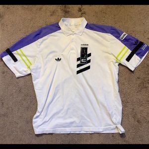 Adidas Vintage 80’s ATP Tour polo with sponsors